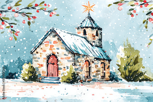 Watercolor painting of a sm...