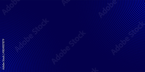 Abstract blue concentric, hypnotic dotted and line circle elements isolated on a white background. Halftone ring polygon pattern. Geometric centric vector illustration
