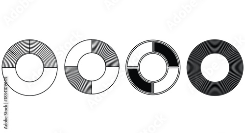 Ring chart diagram infographic circle segments data visualization