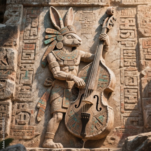 Anthropomorphic rabbit play...