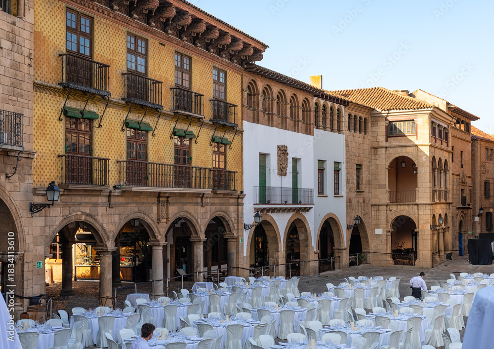 Fototapeta premium Poble Espanyol de Montjuic traditional architectures in Barcelona, Catalonia, Spain. Architecture and landmark of Barcelona.