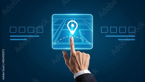 Find your destination with a modern digital map and easy navigation on a mobile device