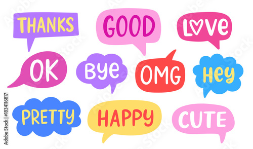 Chat Bubbles Social Media Message Speech Clouds