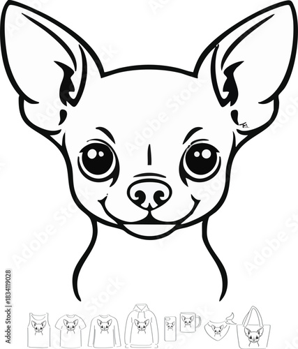picture, clipart, drawing, illustration, dog, chihuahua