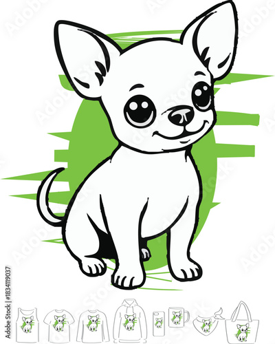 picture, clipart, drawing, illustration, dog, chihuahua