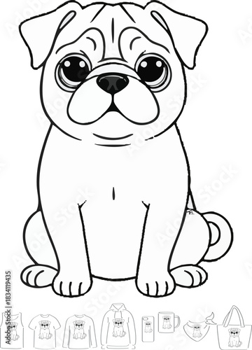 picture, clipart, drawing, illustration, dog