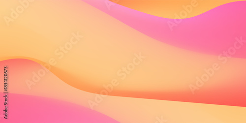 Bright and smooth gradient background blending pink, orange, and yellow hues. neon garident