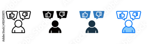 Feedback icon multiple style vector illustration