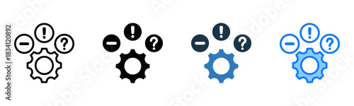 Issue icon multiple style vector illustration