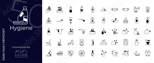 Hygiene Duotone Editable Icons set