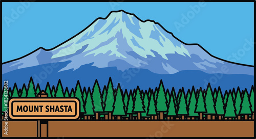 Mount shasta california landscape nature travel destination scenery