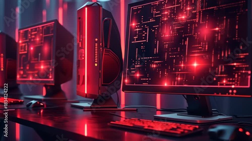 selective focus on sensitive data shown on compromised screen