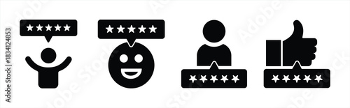 Five Star Review Icons Collection