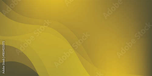 Elegant abstract background with flowing golden yellow waves and soft smooth gradients.