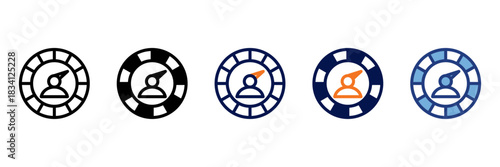 Performance Icon Set With Multiple Styles Vector Illustration