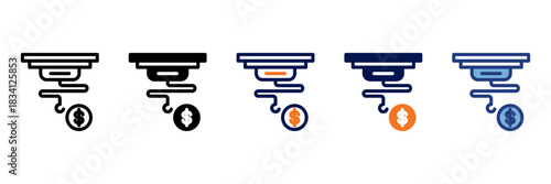 Construction Icon Set With Multiple Styles Vector Illustration
