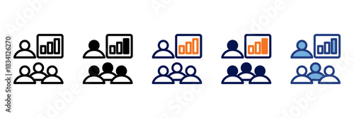 Training Icon Set With Multiple Styles Vector Illustration