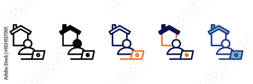 Freelance Icon Set With Multiple Styles Vector Illustration