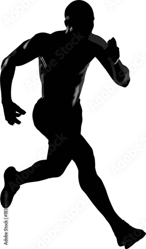 Speed and Power – Sprinter Silhouette Art