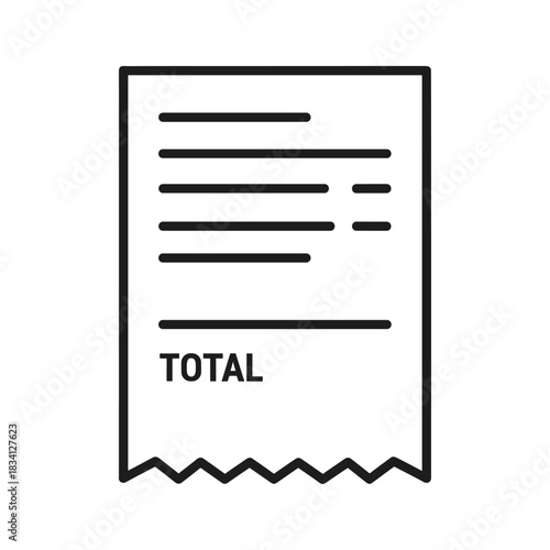 Receipt Total Line Icon