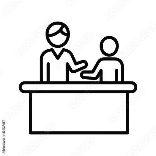 Customer Service Interaction Line Icon