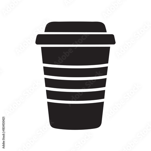 Disposable coffee cup vector illustration design isolated on white background for takeaway