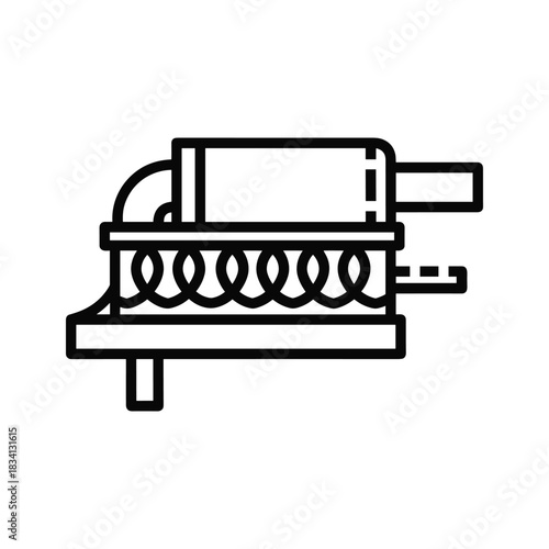 Heat Exchanger Coil Line Icon