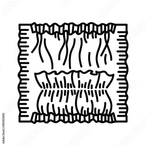 Decorative Window Blind Line Icon