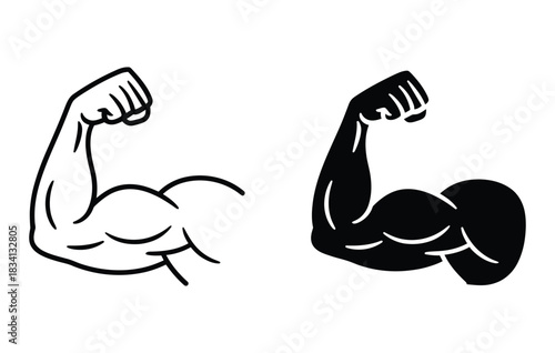 Get motivated with these bold arm muscles showing strength and fitness, perfect for health and wellness campaigns, gym promotions, or bodybuilding inspiration, conveying power and vitality