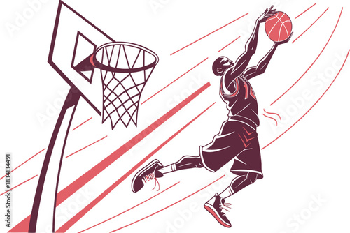 basketball players vector