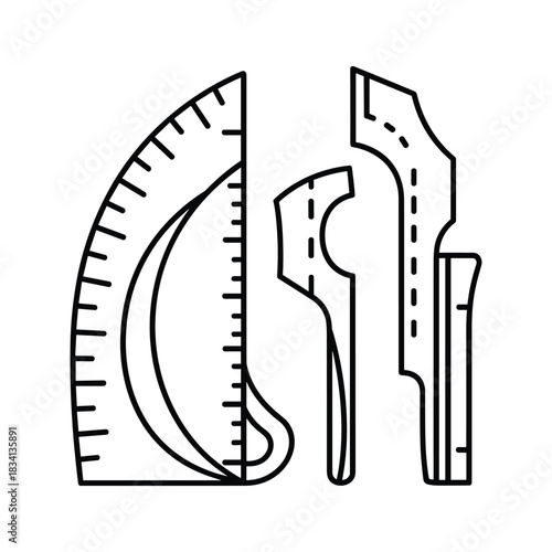 Tailoring and Pattern Making Rulers Set for Fashion Design