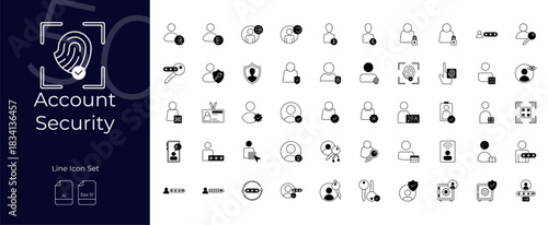 Account Security Duotone Editable Icons set