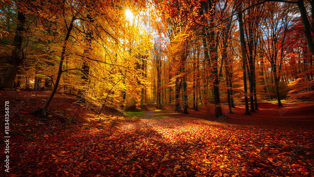 Fototapeta premium autumn in the park