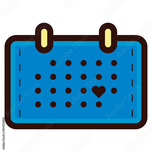 honeymoon calendar schedule icon illustration