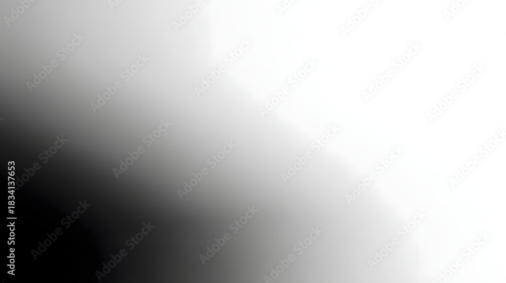 Obraz premium Abstract diagonal gradient background transitions from deep black to bright white offering a smooth blend of light and shadow for versatile design use