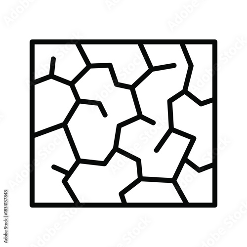 Cracked Dry Earth Surface Icon