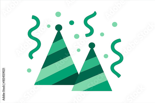 Birthday Party Elements. Birthday Flat Layout. Flat minimalist vector illustration of Birthday Flat Layout.