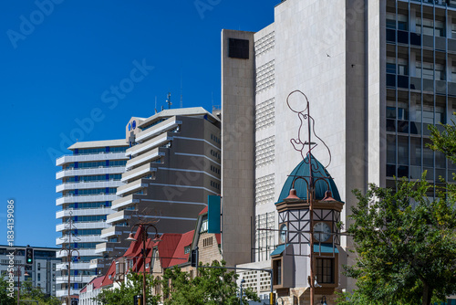 Le centre-ville de Windhoek en Namibie