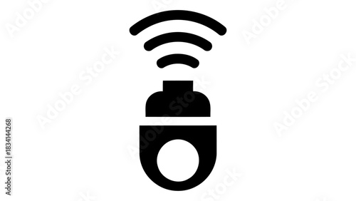 Industrial iot sensor icon symbolizing smart technology collecting industrial data intelligently for modern manufacturin