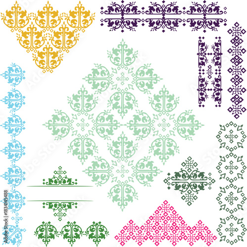 Beautiful flower art and pattern floral background design