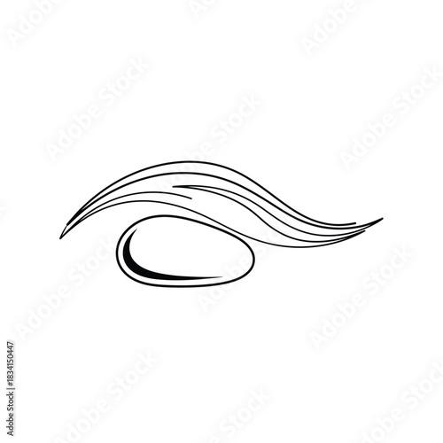 Laser eye correction concept continuous line ophthalmology vector illustration