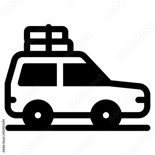traveling suv car icon