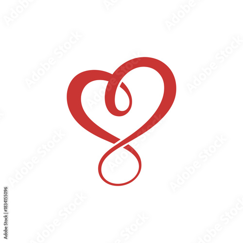 Modern Minimal Love Heart Logo Design