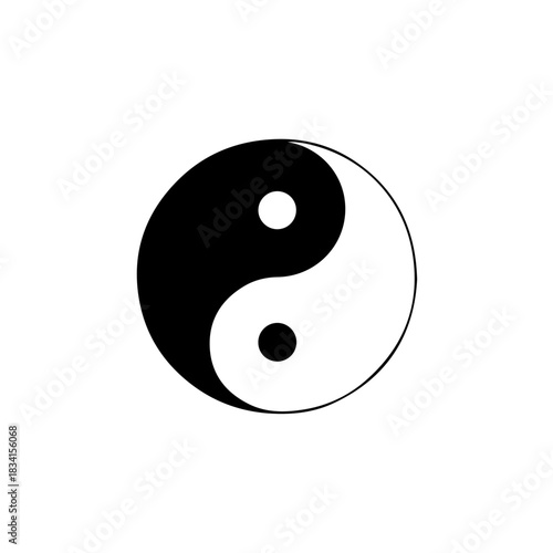 Yin yang symbol isolated on transparent background