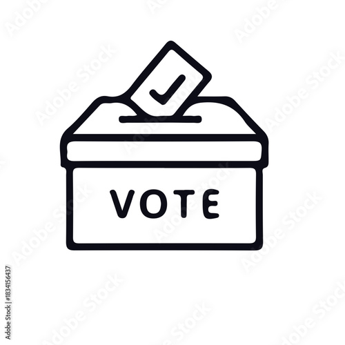 elction icon black and white vector design 