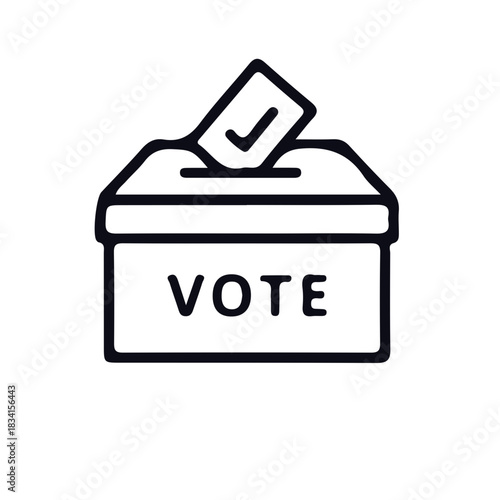 elction icon black and white vector design 