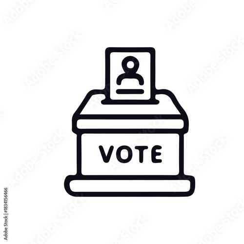 elction icon black and white vector design 