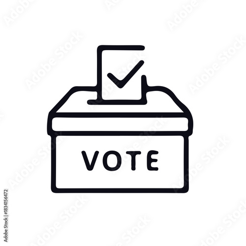 elction icon black and white vector design 