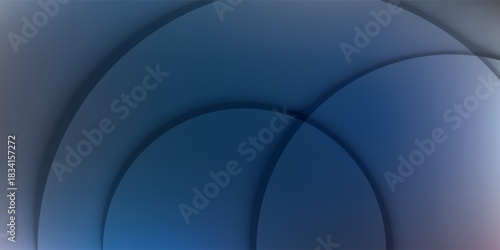 Smooth overlapping blue circular shapes with soft drop shadows creating a sense of depth.