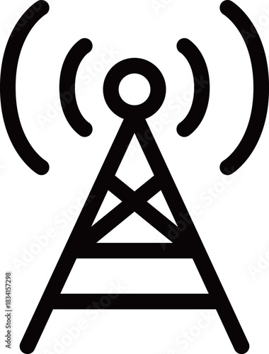 通信のアイコン　モノトーン